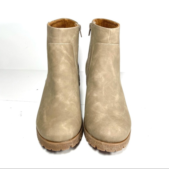 Korks By Kork-Ease Esmerelda Ankle Boots Womens Size 9.5 M Block Heel Taupe - Picture 5 of 12